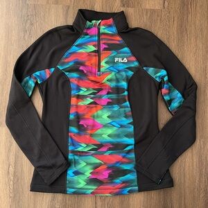 Fila Sport Quarter Zip Athletic Top Fleece Sweatshirt Women’s M
